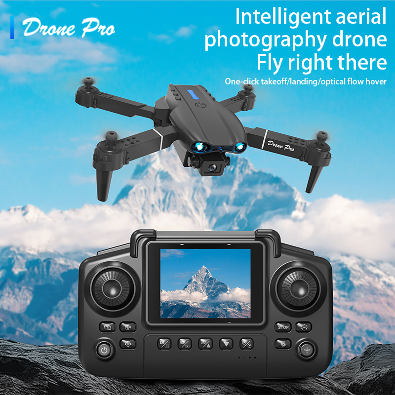 Rc Helicopter Charger - E99 Airหน้าจอควบคุมDrone Professionalกว้างRC Dron HD 4Kกล้องพับเฮลิคอปเตอร์เครื่องบินQuadcopter