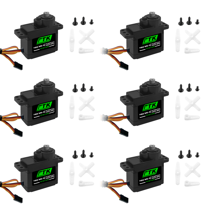 Rc Helicopter Servo - PTK 7452 MG-D 9g เซอร์โวดิจิตอลเกียร์โลหะสำหรับ EPP